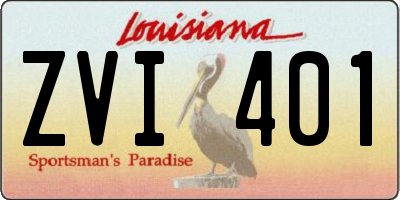 LA license plate ZVI401