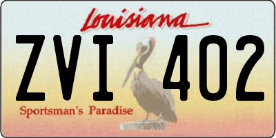 LA license plate ZVI402