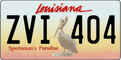 LA license plate ZVI404