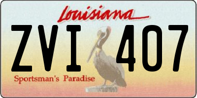 LA license plate ZVI407