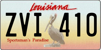 LA license plate ZVI410