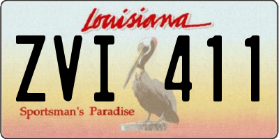 LA license plate ZVI411