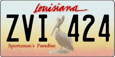 LA license plate ZVI424