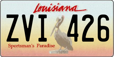 LA license plate ZVI426