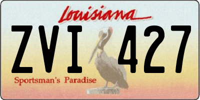 LA license plate ZVI427