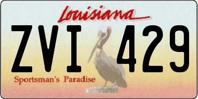 LA license plate ZVI429