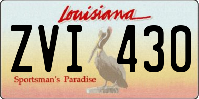 LA license plate ZVI430