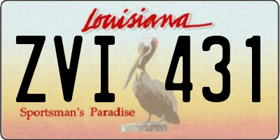 LA license plate ZVI431