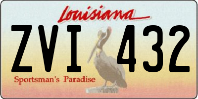 LA license plate ZVI432