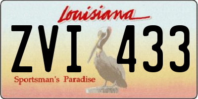 LA license plate ZVI433