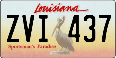 LA license plate ZVI437