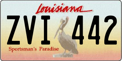 LA license plate ZVI442