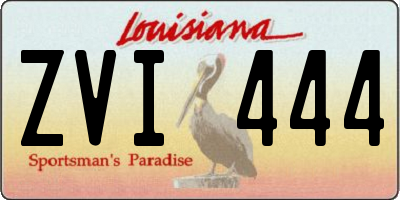 LA license plate ZVI444