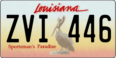 LA license plate ZVI446