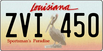 LA license plate ZVI450