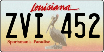 LA license plate ZVI452