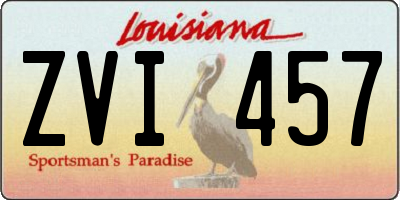 LA license plate ZVI457