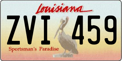LA license plate ZVI459