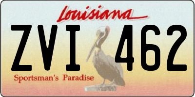 LA license plate ZVI462