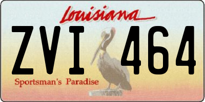 LA license plate ZVI464