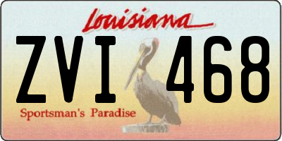 LA license plate ZVI468