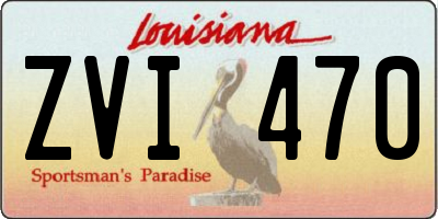 LA license plate ZVI470