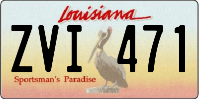 LA license plate ZVI471