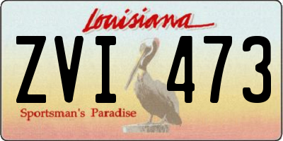 LA license plate ZVI473