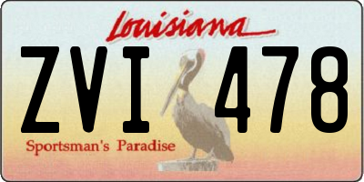 LA license plate ZVI478