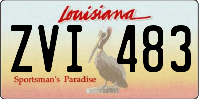 LA license plate ZVI483