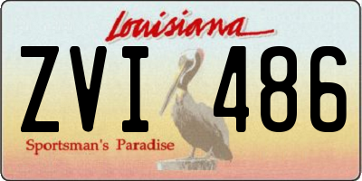 LA license plate ZVI486