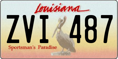 LA license plate ZVI487