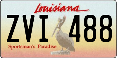 LA license plate ZVI488