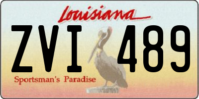 LA license plate ZVI489