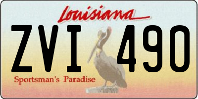 LA license plate ZVI490
