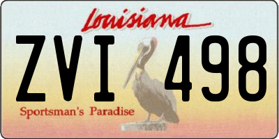 LA license plate ZVI498