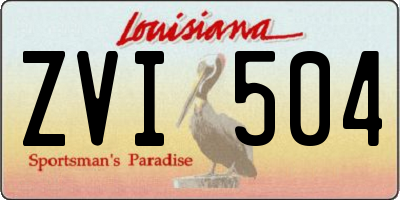 LA license plate ZVI504