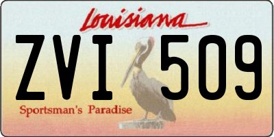 LA license plate ZVI509