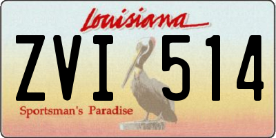 LA license plate ZVI514