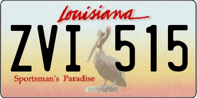 LA license plate ZVI515