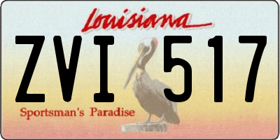 LA license plate ZVI517