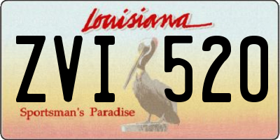 LA license plate ZVI520