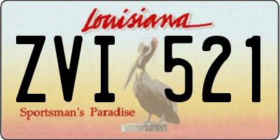 LA license plate ZVI521