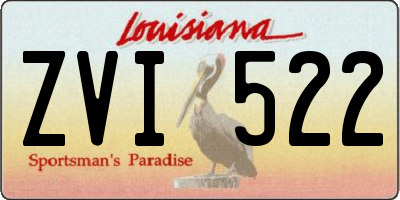 LA license plate ZVI522