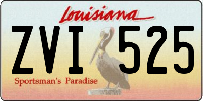 LA license plate ZVI525