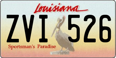 LA license plate ZVI526