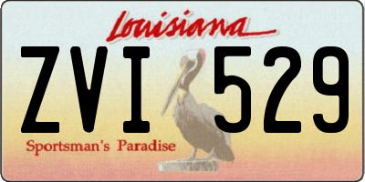LA license plate ZVI529