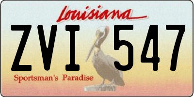 LA license plate ZVI547