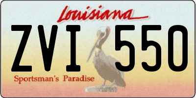 LA license plate ZVI550