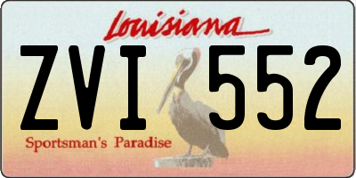 LA license plate ZVI552